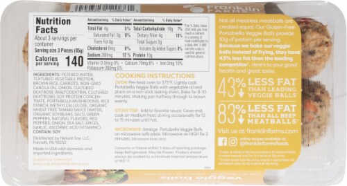 Franklin® Farms Portabello Veggie Balls Perspective: back