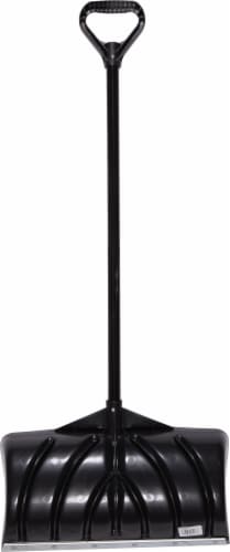 Suncast Steal Core Pusher with Strip Shovel - Green Perspective: back