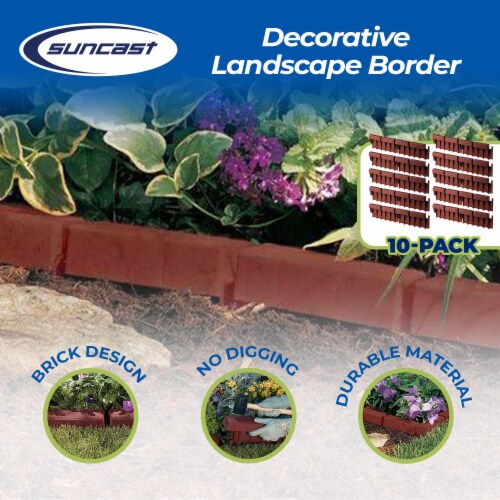 Suncast® 10' Brick Border Landscape Edging Suncast® 10' Brick Border Landscape Edging