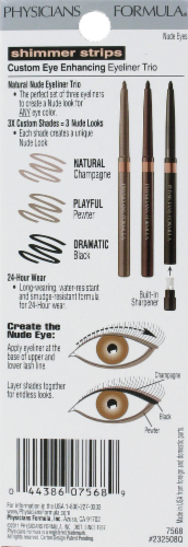 Physicians Formula Shimmer Strips Custom Eye Enhancing 7568 Nude Eyes Eyeliner Trio Perspective: back