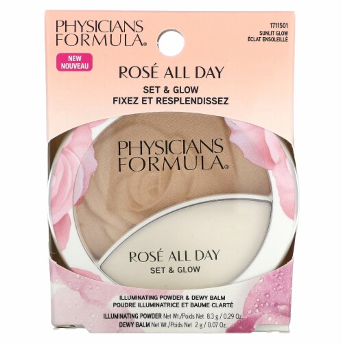 Physicians Formula® Rose All Day Sunlit Glow Set & Glow Illuminating Powder & Balm Perspective: back