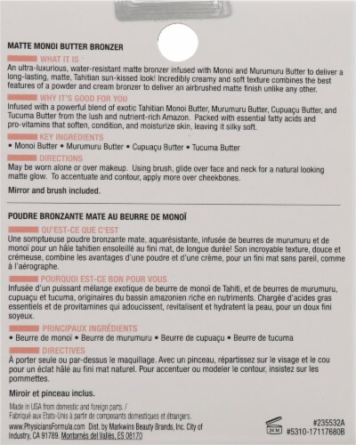Physicians Formula® Matte Monoi Butter Bronzer Perspective: back
