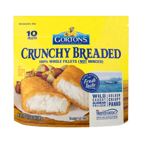Gorton's® Crunchy Breaded Fish Fillets Perspective: back