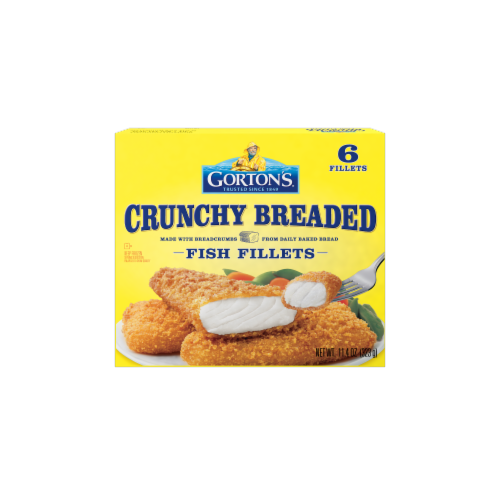Gorton’s Crunchy Breaded Whole Fish Fillets, Crunchy Panko Breadcrumbs, Frozen Perspective: back