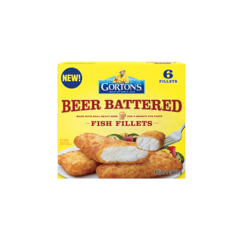 Gorton’s Beer Battered Fish Fillets, Wild Caught Pollock, Frozen Perspective: back