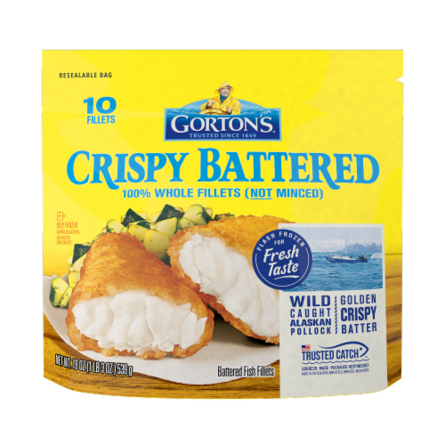 Gorton's® Crispy Battered Fish Fillets Perspective: back