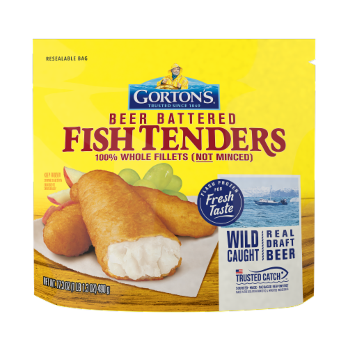 Gorton’s Beer Battered Fish Tenders 100% Whole Fish Fillets (Not Minced), Frozen Perspective: back