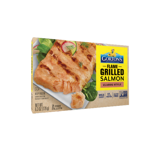 Gorton's® Natural Catch Classic Style Grilled Frozen Salmon Fillets Perspective: back