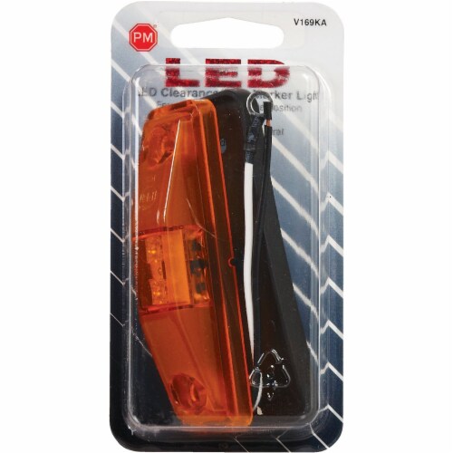 Peterson Manufacturing Rectangle Amber Clearance Light Perspective: back