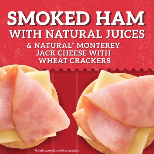 Hillshire Farm® Smoked Ham, Monterey Jack Cheese, Wheat Cracker Snack Kit Perspective: back