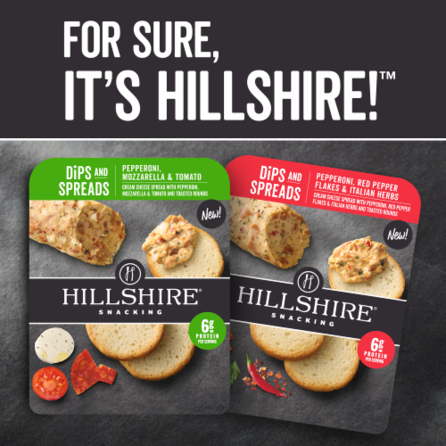Hillshire® Snacking Dips and Spreads Pepperoni Mozzarella & Tomato Perspective: back