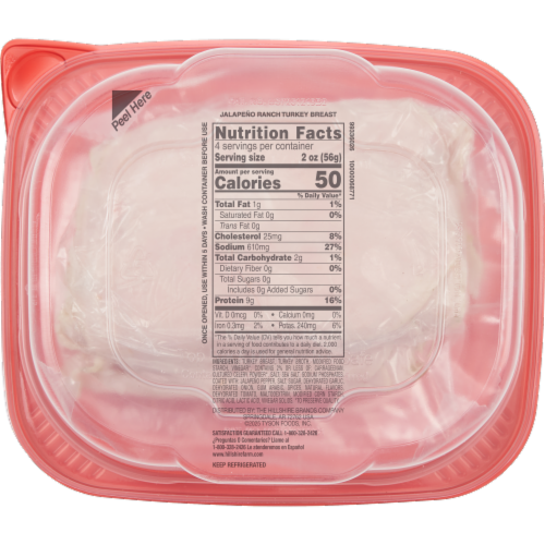 Hillshire Farm Jalapeño Ranch Turkey Breast Perspective: back