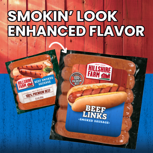 Hillshire Farm Beef Links Smoked Sausage Perspective: back