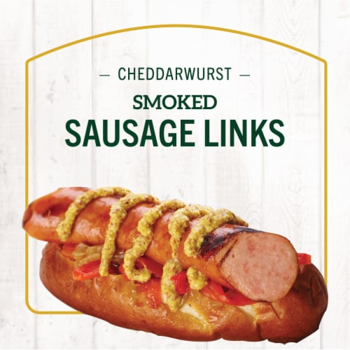 Hillshire Farm Cheddarwurst Links Smoked Sausage with Wisconsin Cheese Perspective: back