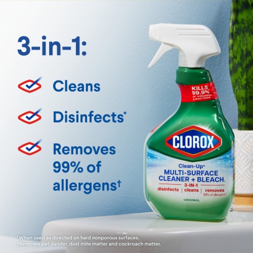 Clorox Clean-Up All Purpose Cleaner with Bleach, Spray Bottle, Fresh Scent, 64 oz, Size: 23 oz