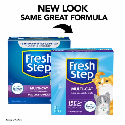 Fresh Step Multi-Cat Extra Strength Scented Litter with Febreze Clumping Cat Litter Perspective: back