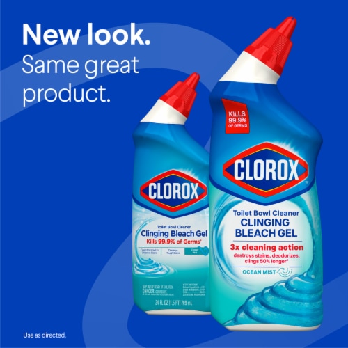 Clorox Ocean Mist Clinging Bleach Gel Toilet Bowl Cleaner Perspective: back