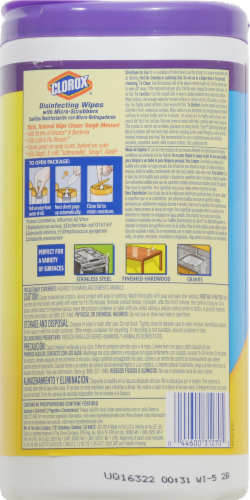 Clorox Disinfecting Wipes with Micro-Scrubbers Perspective: back