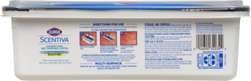 Clorox Scentiva Pacific Breeze & Coconut Disinfecting Wet Mopping Cloths Perspective: back