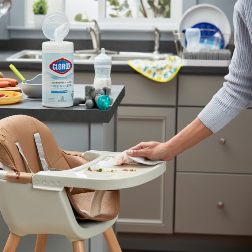 Clorox Free and Clear Compostable Cleaning Wipes Perspective: back