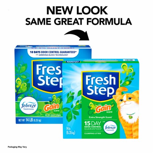 Fresh Step Clumping Litter With Febreze Freshness With Gain Original Scent Perspective: back