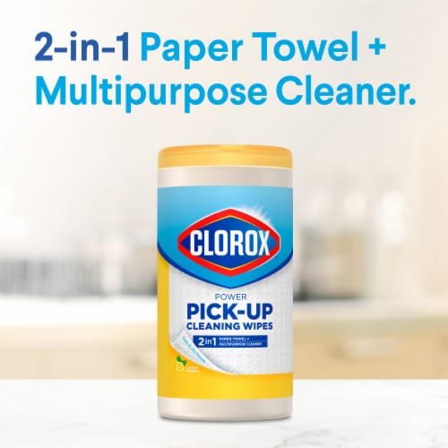 Clorox Lemon Verbena Scent Paper Towel Wipes Perspective: back