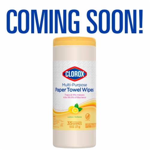 Clorox Lemon Verbena Scent Paper Towel Wipes Perspective: back