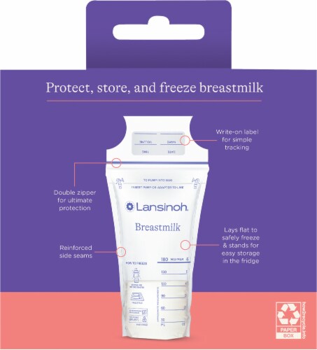 Lansinoh® Breastmilk Storage Bags Perspective: back