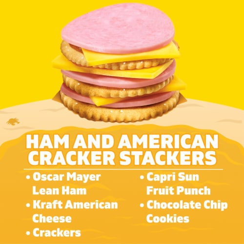 Lunchables Ham & American Cheese Cracker Stacker Kids Lunch Meal Kit Perspective: back