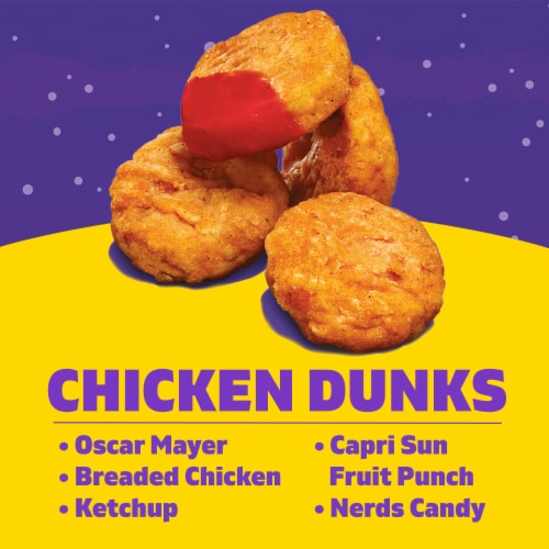 Lunchables Chicken Dunks with Capri Sun Drink & Nerds Candy Kids Lunch Meal Kit Perspective: back