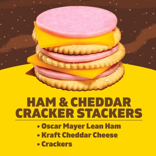 Lunchables Ham & Cheddar Cheese with Crackers Snack Kit Perspective: back