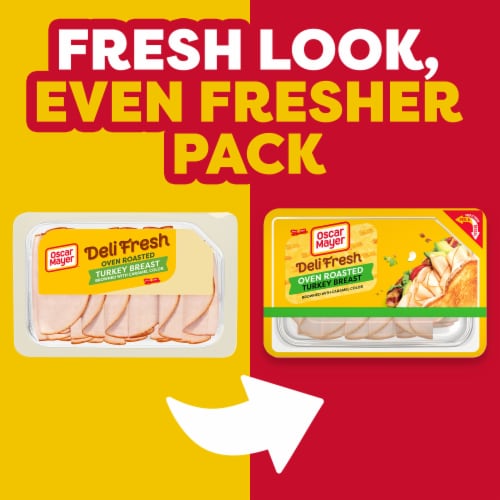 Oscar Mayer Deli Fresh Oven Roasted Deli Turkey Breast Sliced Lunch Meat Perspective: back