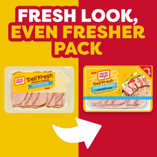 Oscar Mayer Deli Fresh Uncured Sliced Ham Deli Lunch Meat Perspective: back