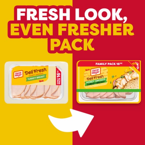 Oscar Mayer Deli Fresh Honey Smoked Turkey Breast Thin Sliced Lunchmeat Perspective: back