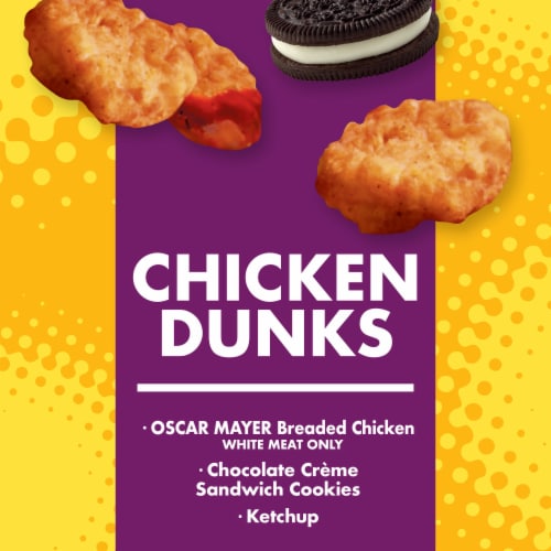 Lunchables Chicken Dunks Meal Kit with Chocolate Sandwich Cookies Perspective: back