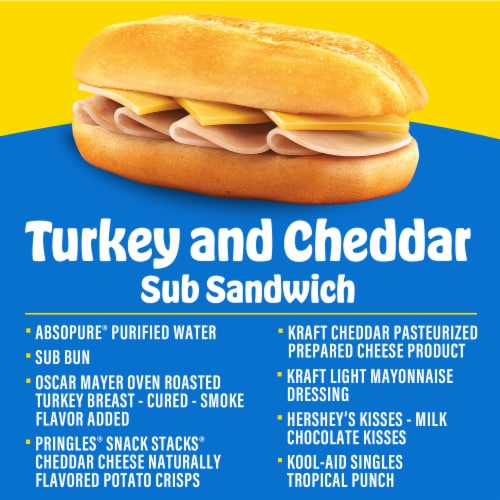 Lunchables Uploaded Turkey & Cheddar Sub Sandwich Kids Lunch Meal Kit Perspective: back