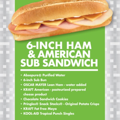 Lunchables Uploaded 6-Inch Ham & American Cheese Sub Sandwich Meal Kit Perspective: back
