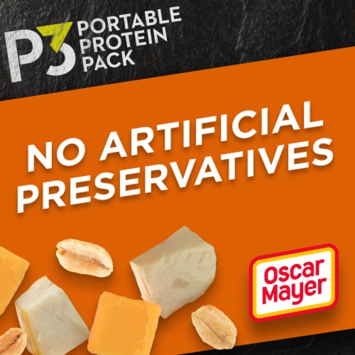 P3 Portable Protein Snack Pack with Chicken Peanuts & Cheddar Cheese Perspective: back