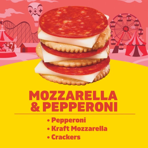 Lunchables Pepperoni & Mozzarella Cheese with Crackers Kids Lunch Snack Perspective: back