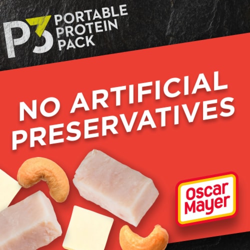 P3 Portable Protein Snack Pack with Chicken Cashews & Monterey Jack Cheese Perspective: back