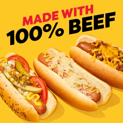 Oscar Mayer Classic Uncured Beef Franks Hot Dogs Perspective: back