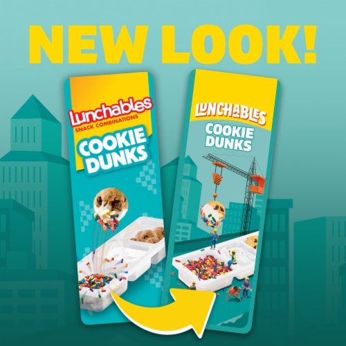 Lunchables Cookie Dunks Snack Pack with Mini Chocolate Chip Cookies Marshmallow Creme & Sprinkles Perspective: back