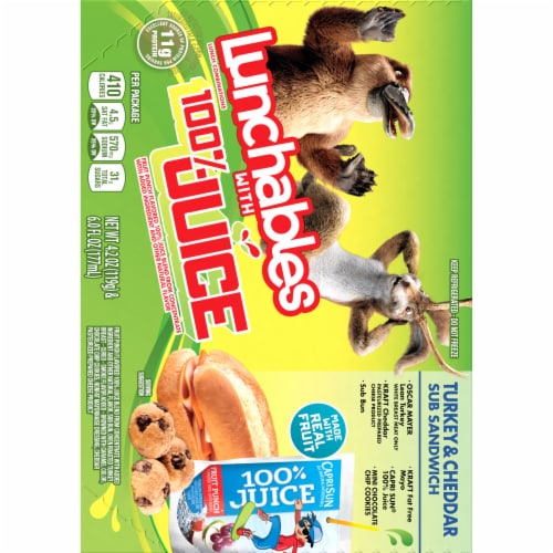 Lunchables Turkey & Cheddar Cheese Sub Sandwich Meal Kit Perspective: back