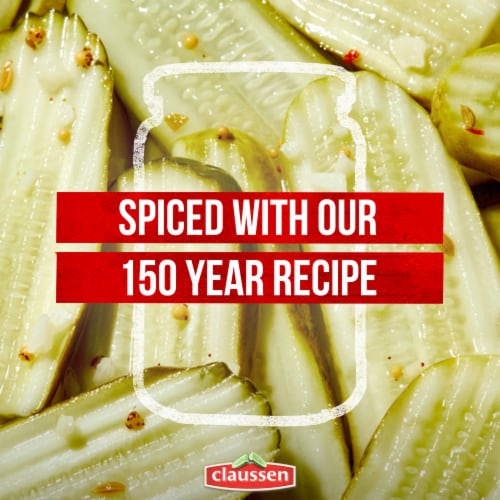Claussen Hearty Garlic Deli-Style Sandwich Pickle Slices Perspective: back