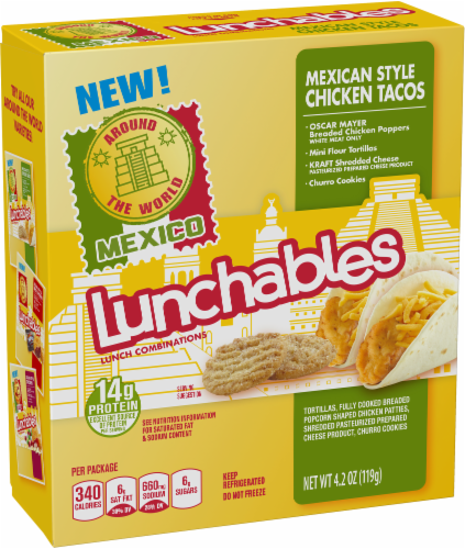 Lunchables Around The World Mexican Style Chicken Tacos Perspective: back