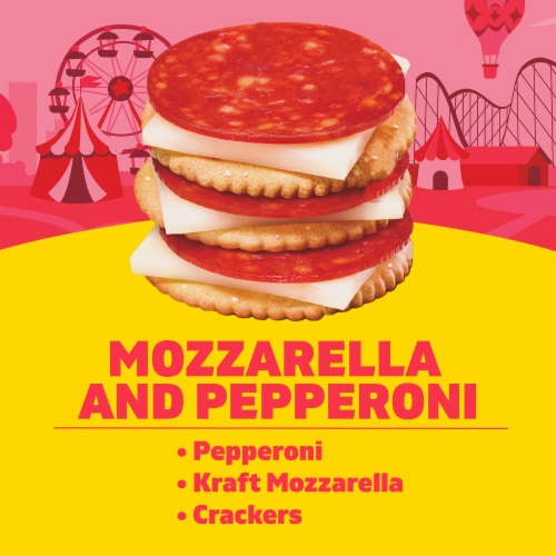 Lunchables Pepperoni & Mozzarella Cheese with Crackers Snack Kit Perspective: back