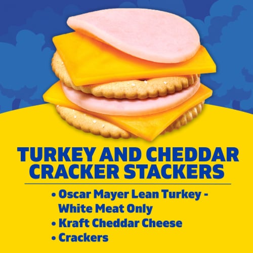 Lunchables Turkey & Cheddar Cheese with Crackers Snack Kit Perspective: back