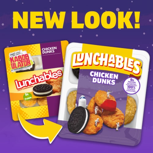 Lunchables Chicken Dunks with Chocolate Sandwich Cookies Perspective: back