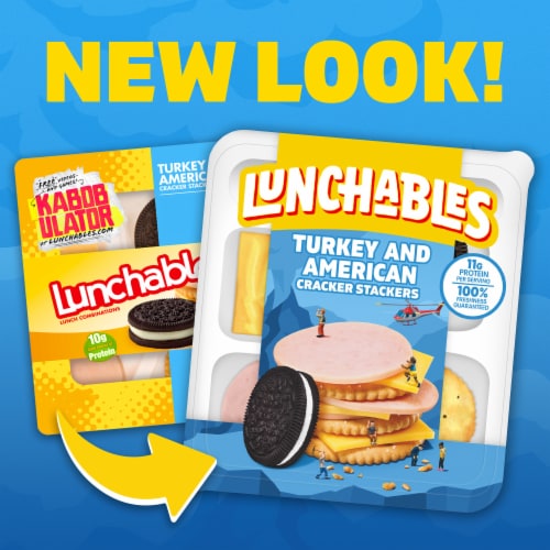 Lunchables® Turkey & American Cheese Cracker Snack Kit with Chocolate Sandwich Cookies Perspective: back