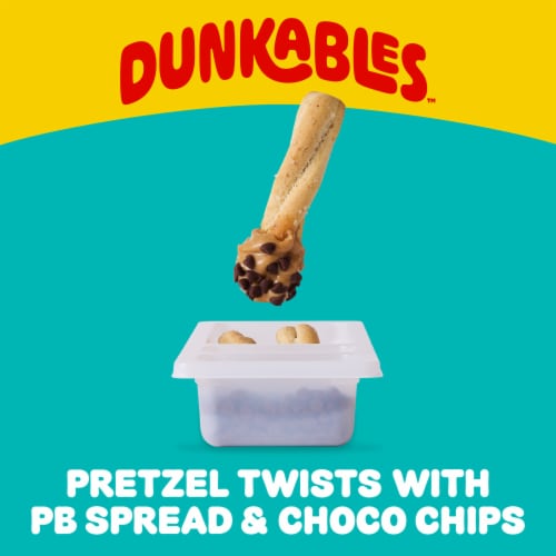 Lunchables Dunkables Pretzel Twists with PB Spread & Choco Chips, Tray Perspective: back